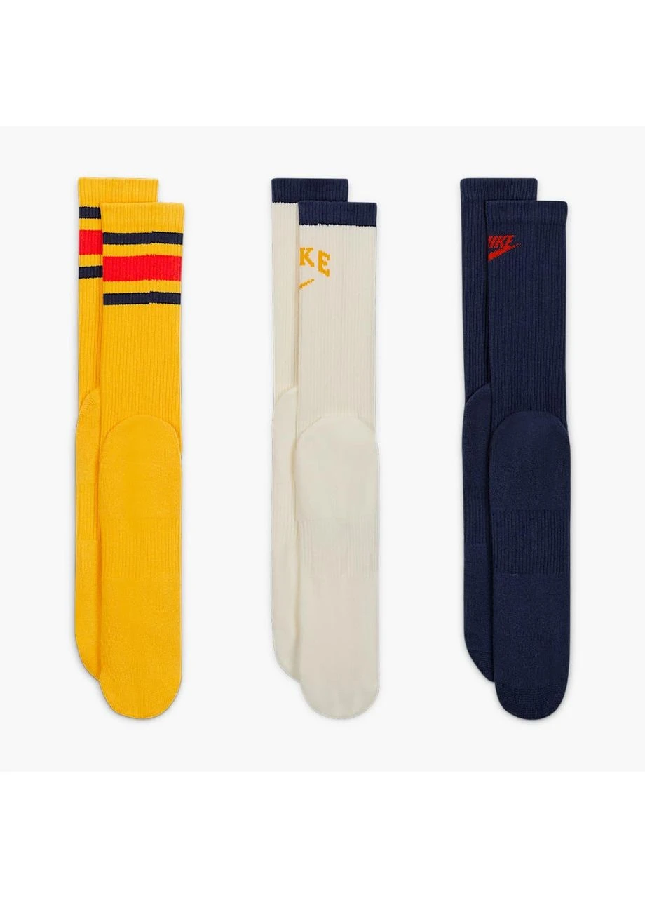 Комбинированные носки everyday plus cushioned crew multi (3 пары) dx7665-910 Nike (399367812)