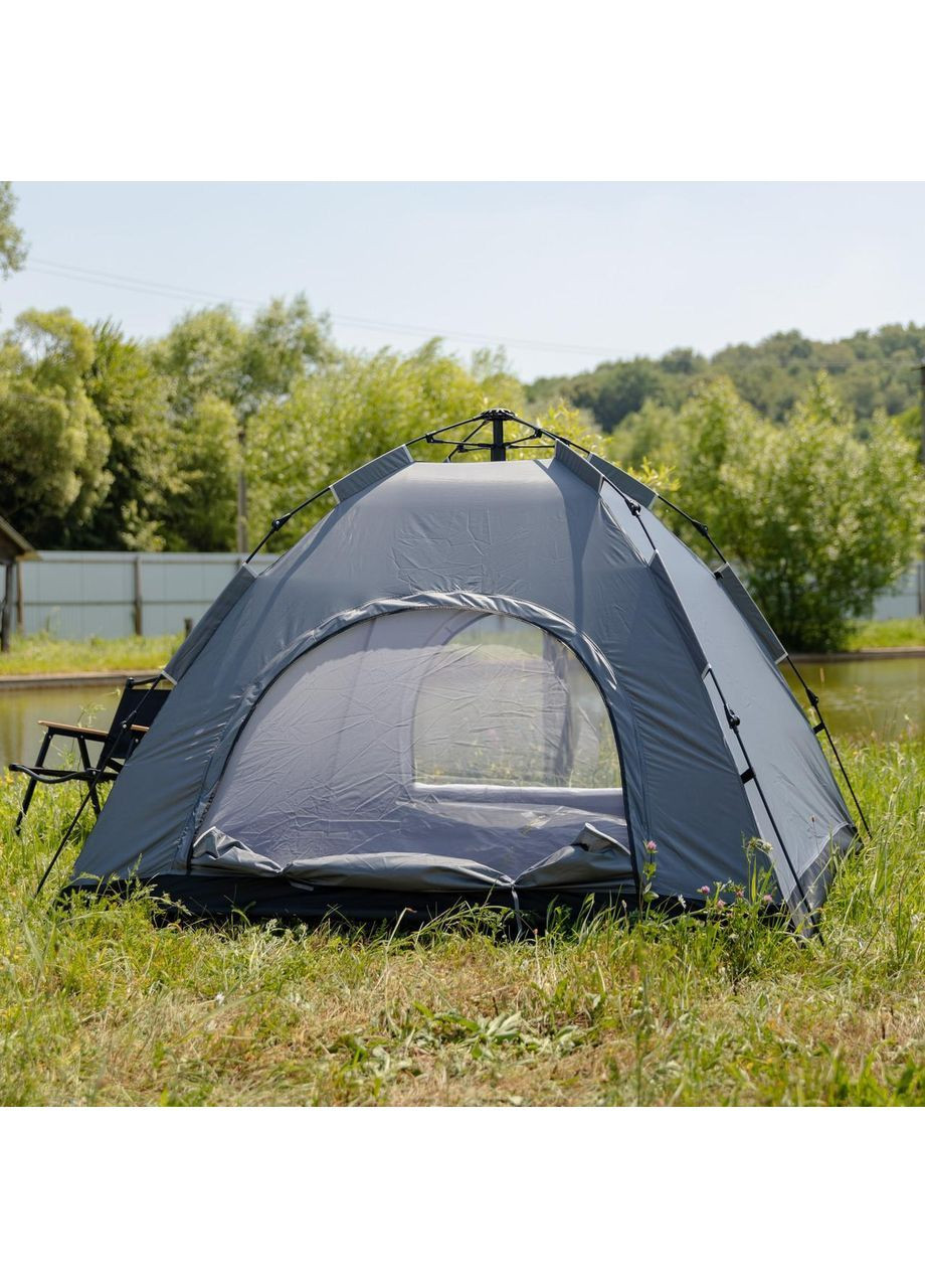 Намет кемпінговий 2 на 2 метри автоматичний для риболовлі походу туристичний LU-019G Сірий No Brand (369478327)