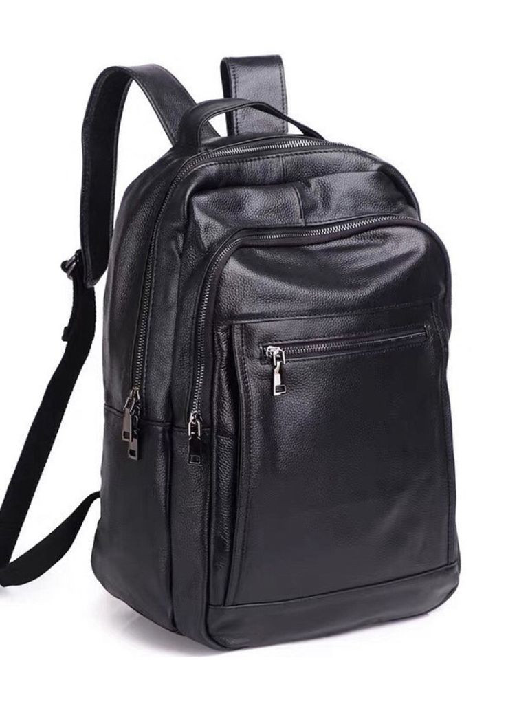 Шкіряний чоловічий рюкзак для ноутбука та поїздок чорний D3-93438 Tiding Bag (334740351)