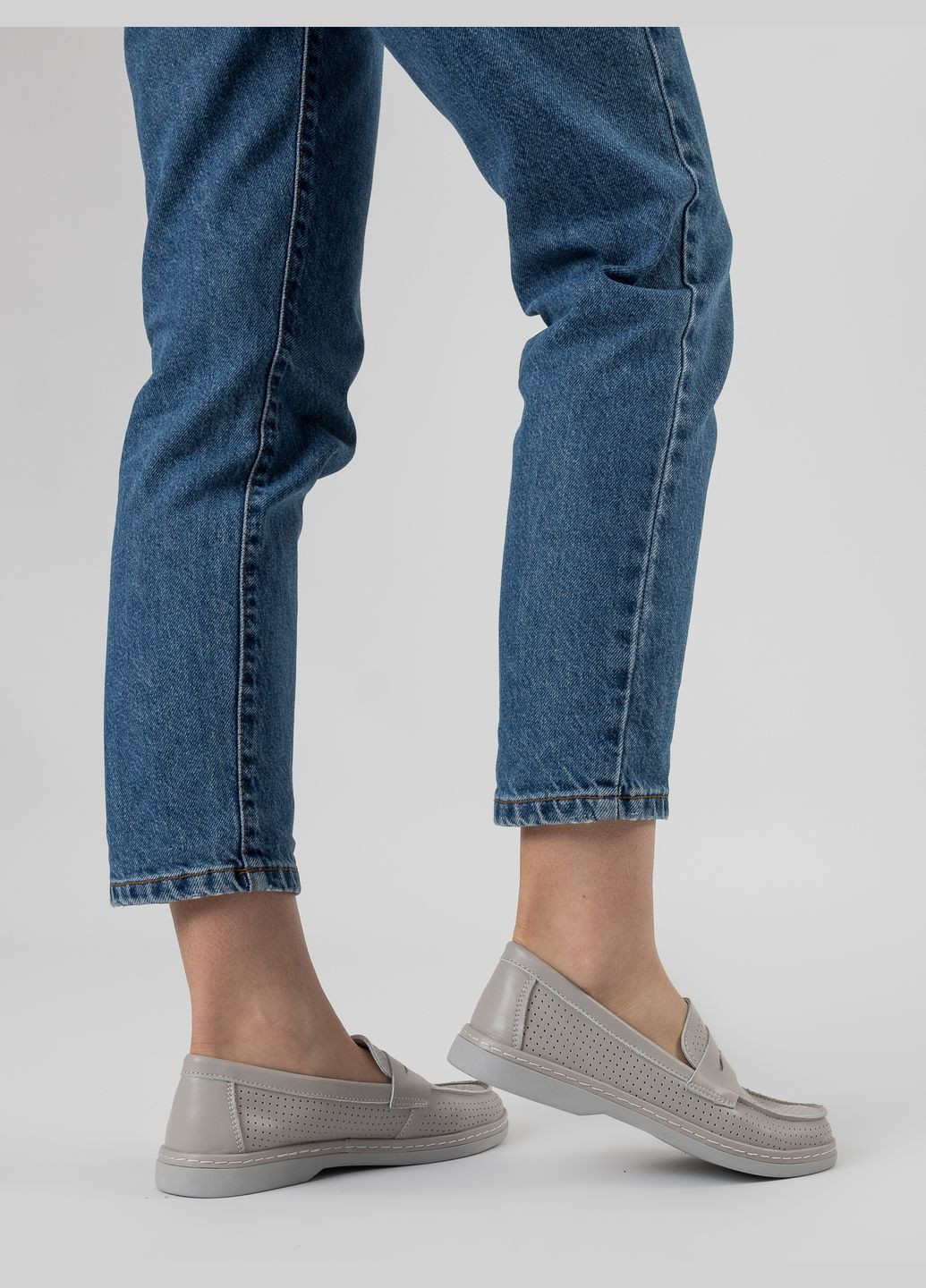 Серые мокасины (2438та) Lifexpert