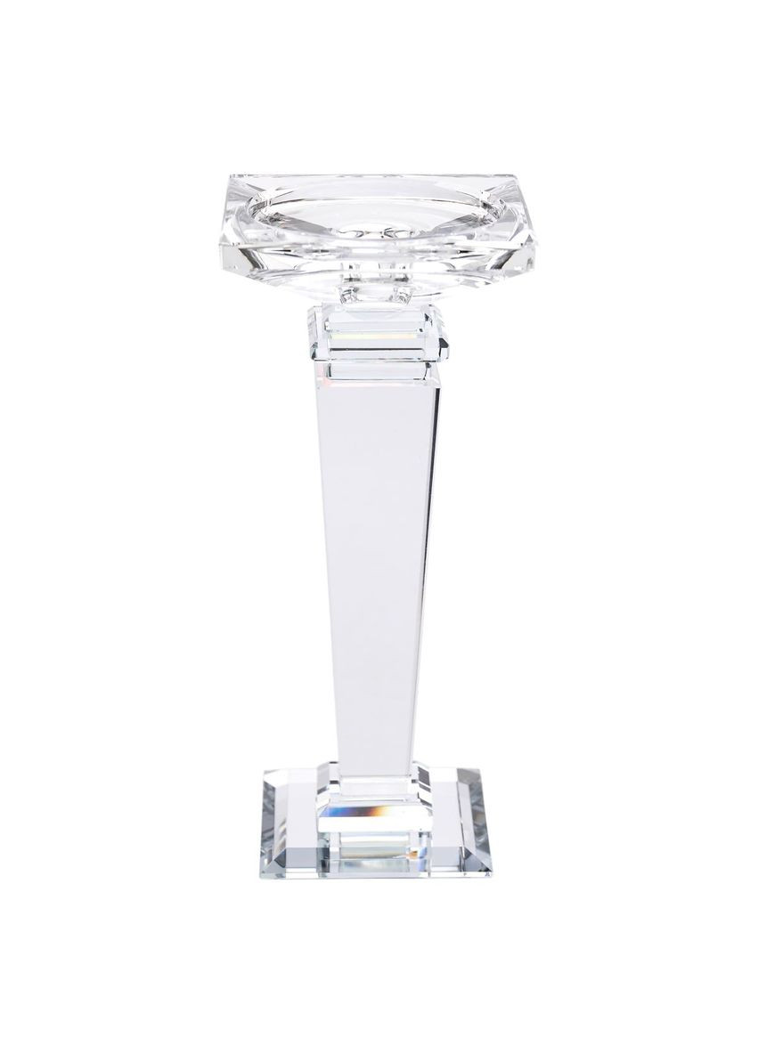 Підсвічник скляний на високій ніжці 9.5×9.5×22.5 см декоративний прозорий HP-4-53M (A-034095) Yiwu (352274629)