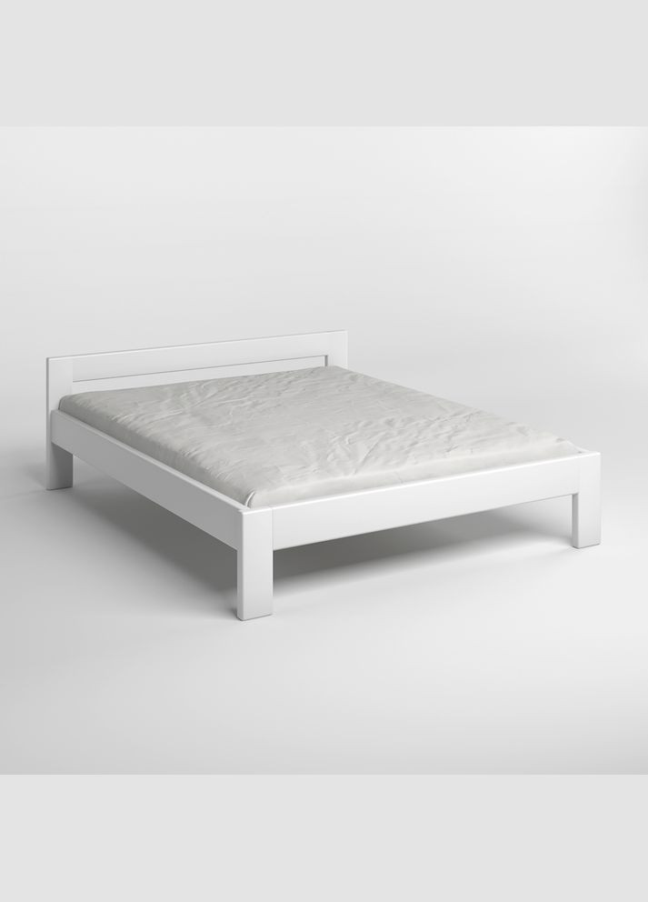 Двоспальне дерев'яне ліжко Делі (RAL9003) 180х190 см (MBG-3902) Mebigrand (368282298)