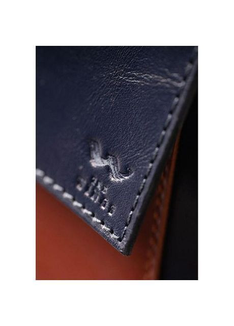 Сумка кросс-боди женская кожаная через плечо Сине-коричневая 40673 The Wings (361970310)