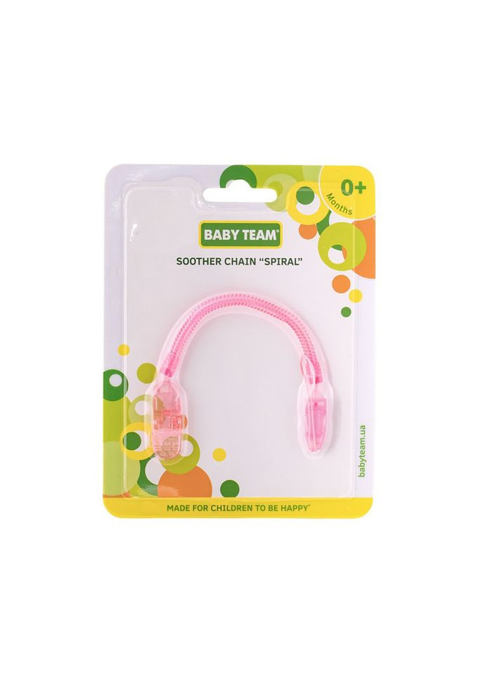 Цепочка для пустышки "Спираль" 3335_рожевий Baby Team (322841247)