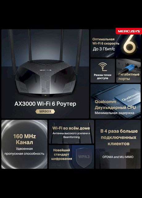 Маршрутизатор MR80X Mercusys (339084556)