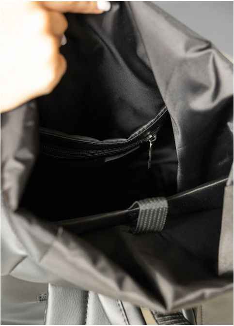 Рюкзак жіночий з екошкіри 20 л міський спортивний з відділенням для ноутбука маленький Чорний 39653 Sambag (355884699)