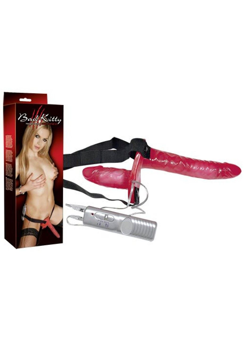 Женский двойной страпон с вибрацией No Brand (284236252)