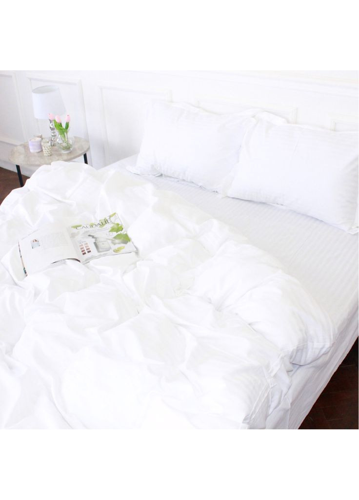 Постільна білизна Satin Stripe 30-0001 White 175х210 (m196450) Mirson Satin Stripe 30-0001 White 175х210 двоспальний (366561644)