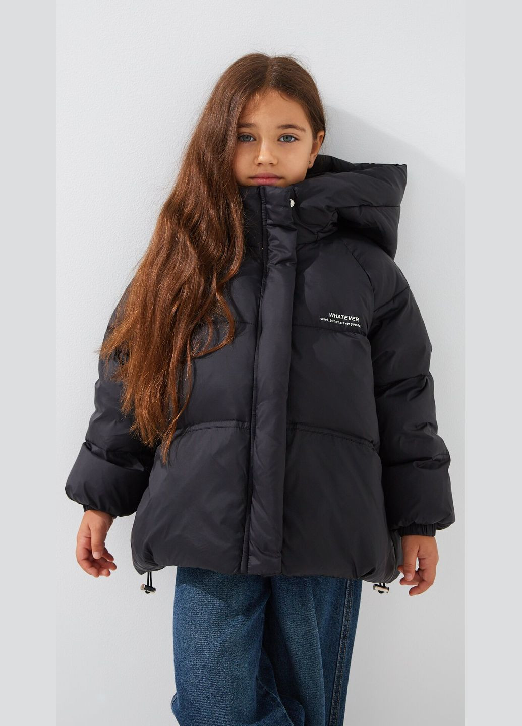 Чорна зимня куртка для дівчинки 8111 116 см shop (2000999150241) Dinomin