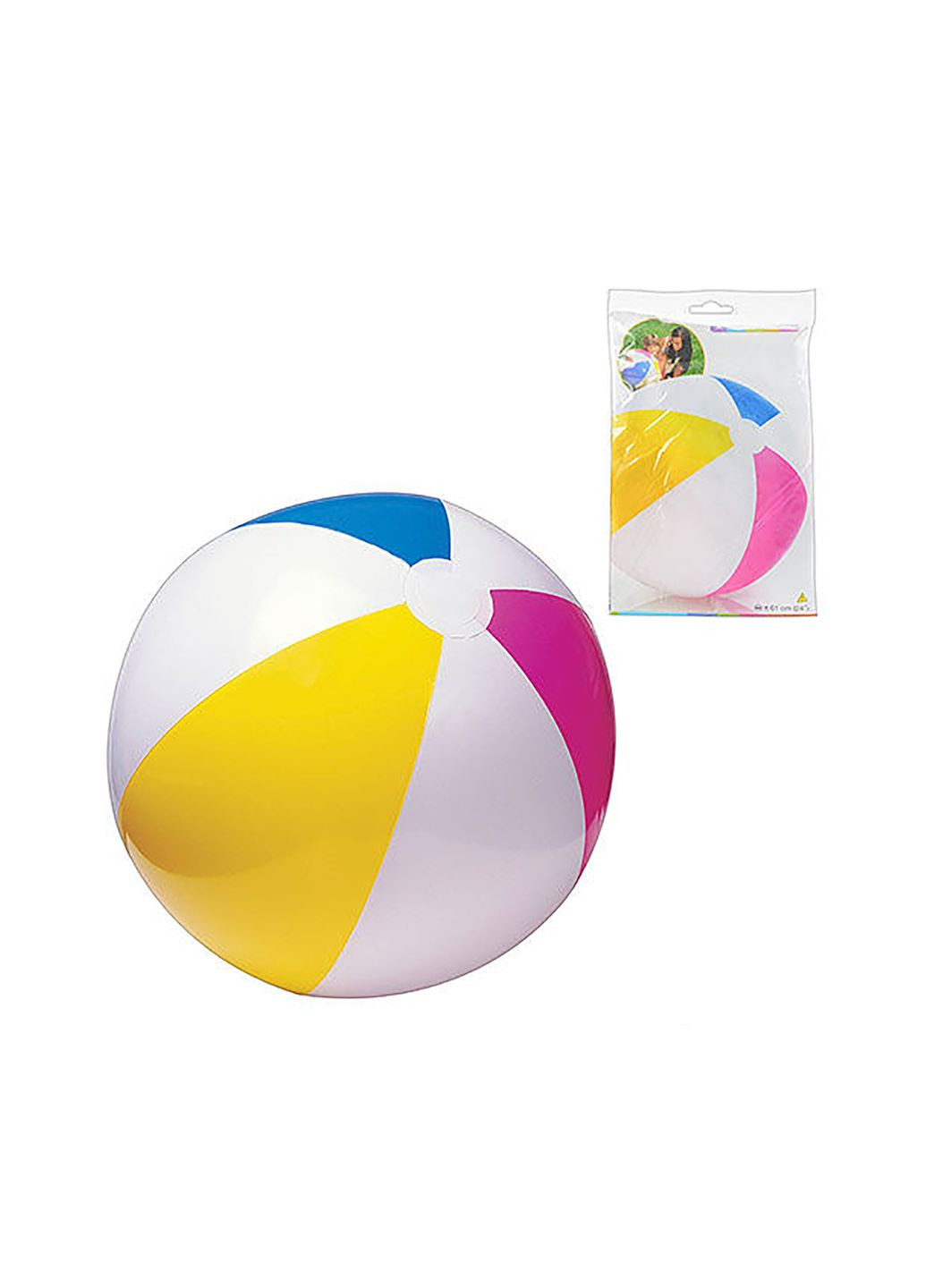 Надувний м'яч колір різнокольоровий ЦБ-00248956 Intex (290981682)