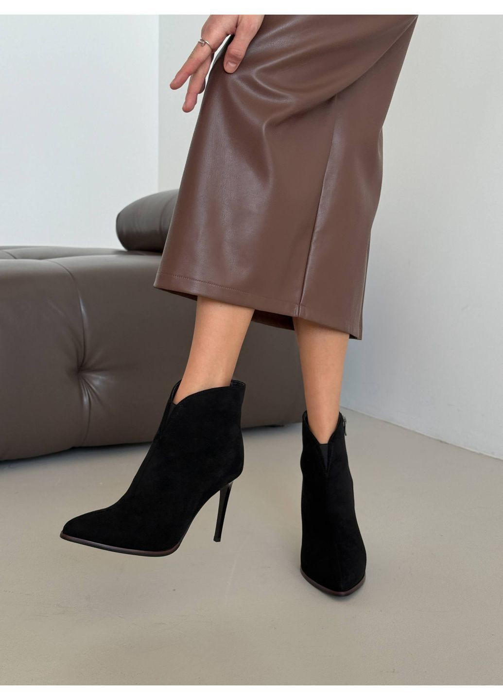 Чорні демісезонна демісезонні ботильйони No Brand