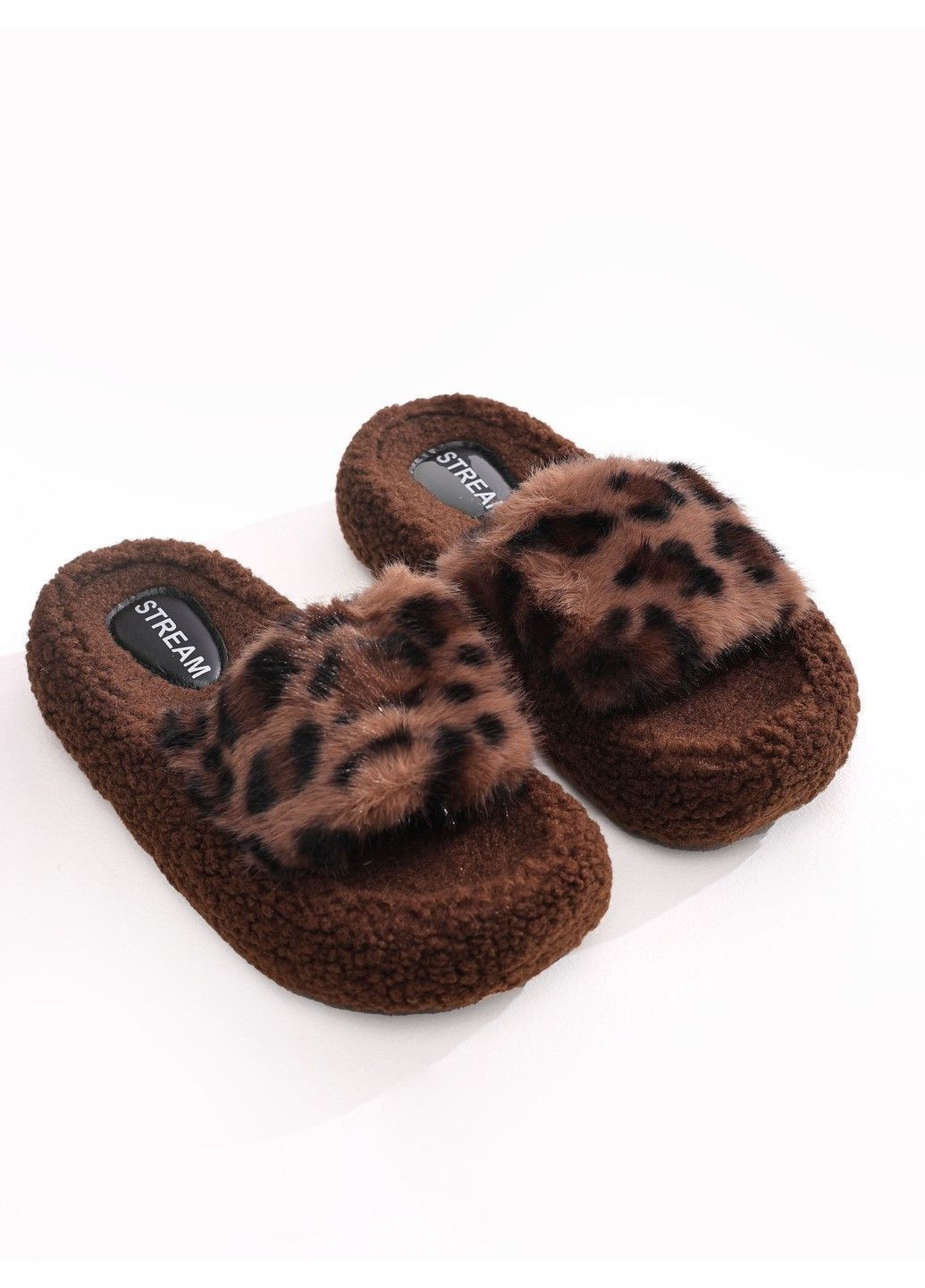 Коричневые тапочки женские STREAM