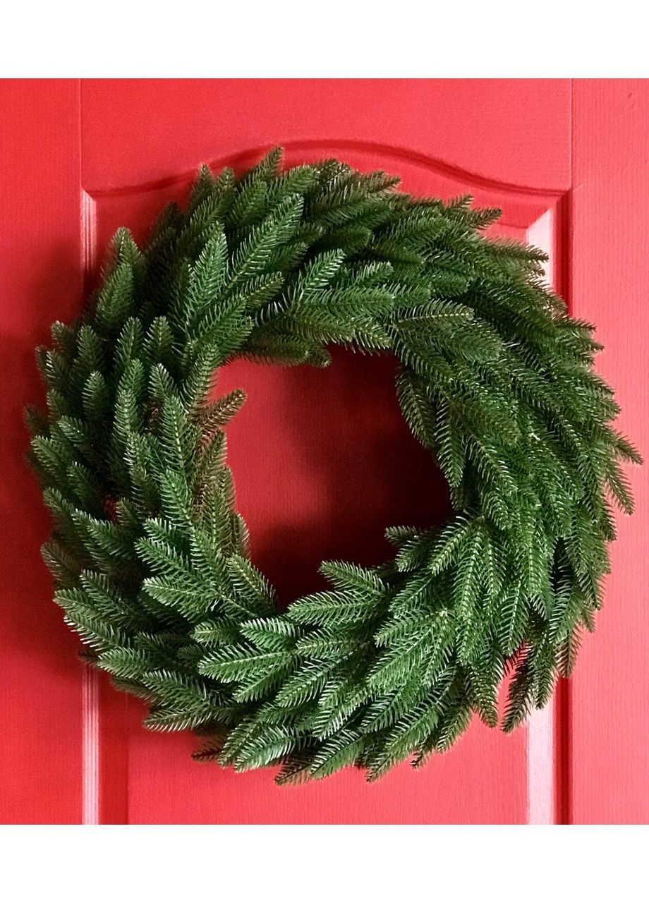 Венок хвойный рождественский SGH Classic литой d-60 см зеленый HVOYA (366963648)