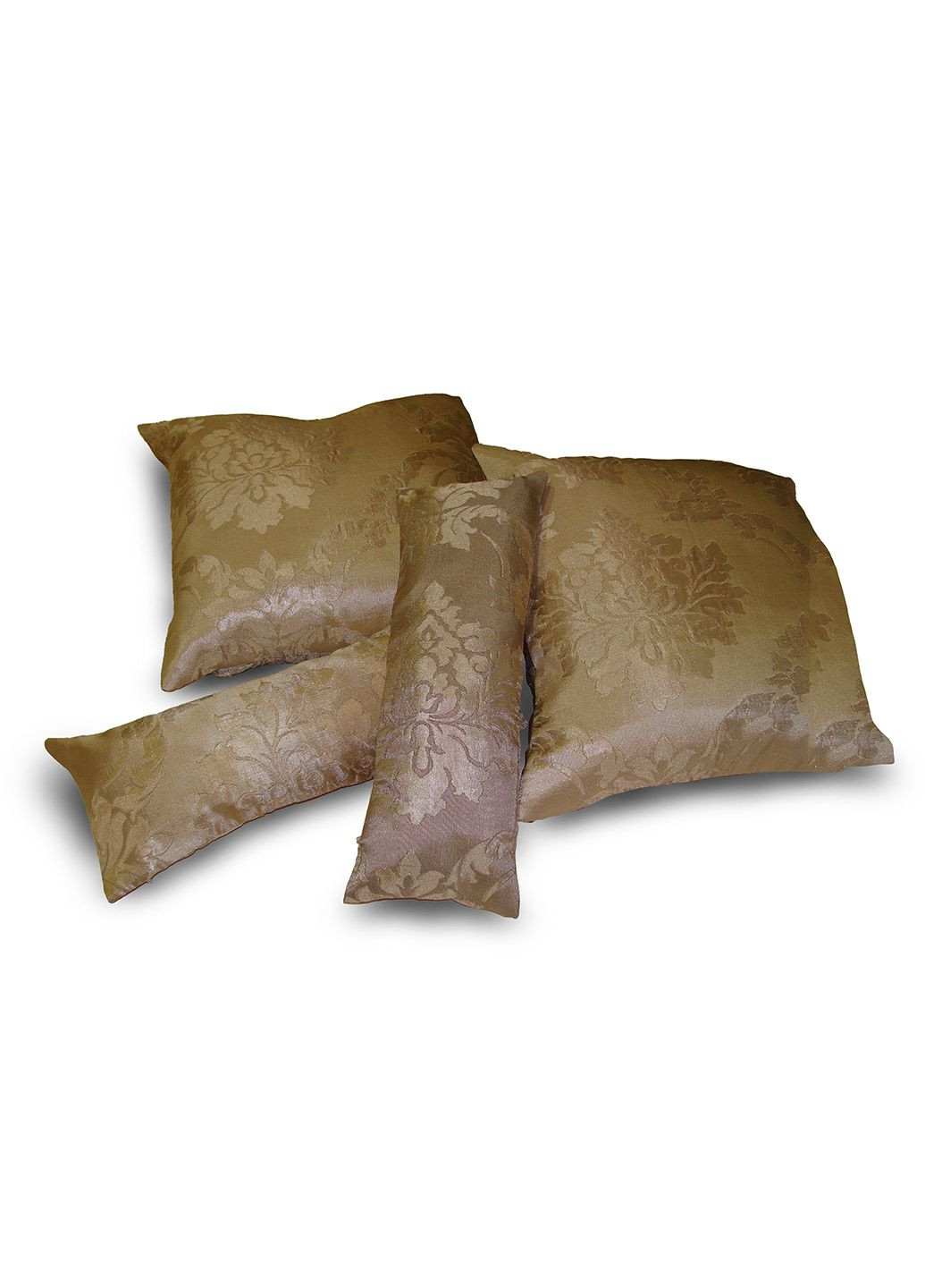 Комплект декоративных подушек 40х40см 2шт 40х15см 2шт бежевые с золотистым (п_0498) Firanka Damask (314705159)