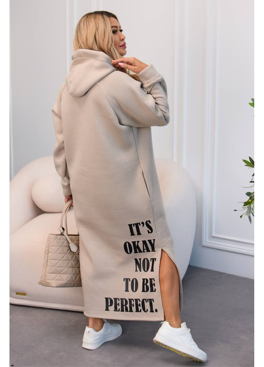 💥Подовжена сукня-худі «Urban Queen» з трендовим принтом | Розмірна сітка в описі GD/GL Модний простір (364965384)