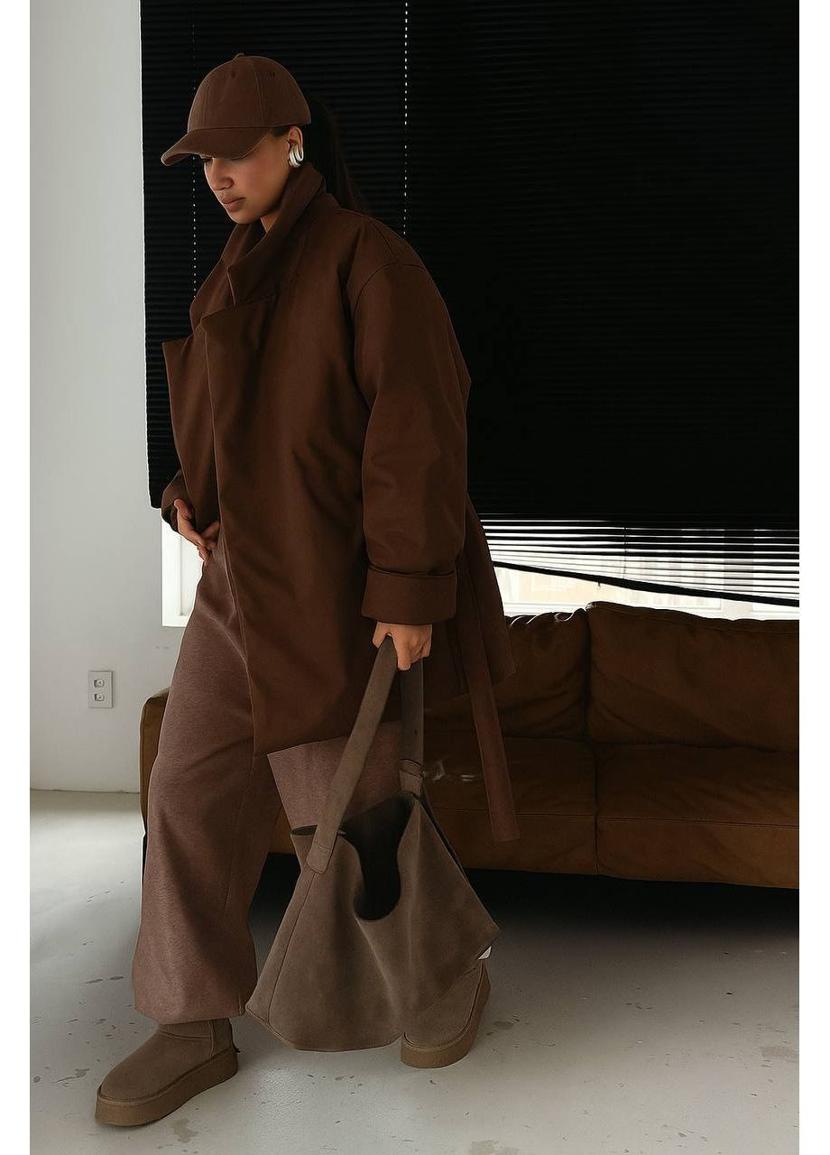 Коричнева демісезонна куртка жіноча No Brand