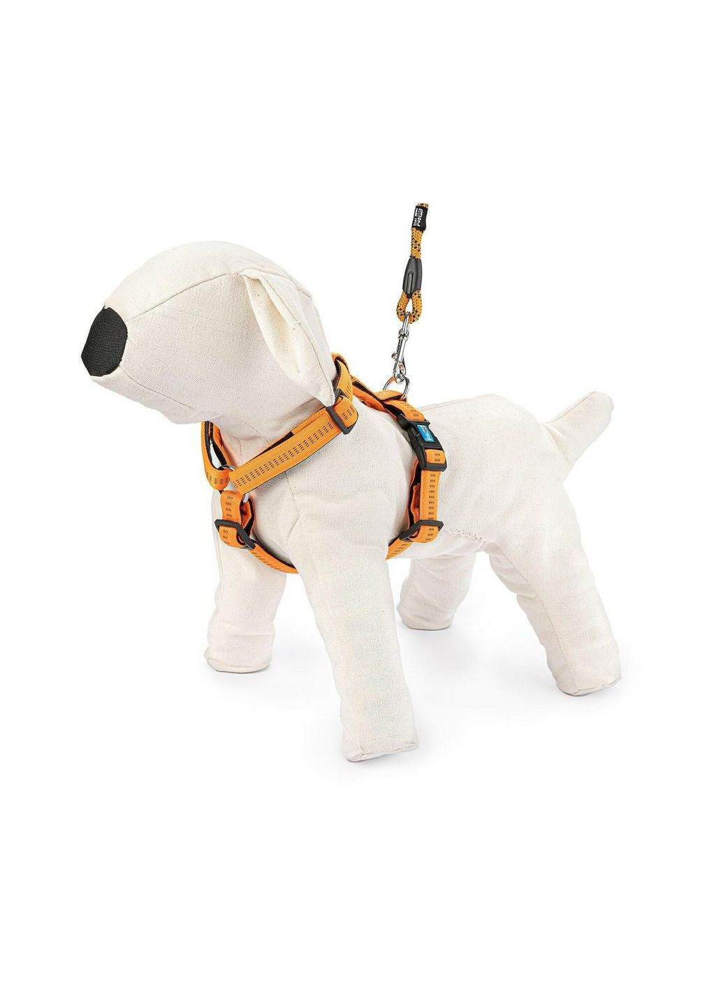 Регулююча шлея-нагрудник "Soft Style", нейлон, A-38-65см, B-53-86см, С-16-22см, ширина ремінця: 2см, L, Помаранчевий Happet (353303417)