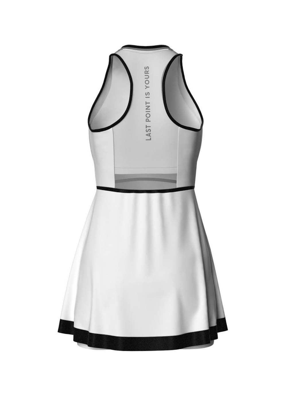 Черно-белое спортивное женское платье 7/6 anna dress белый черный Seven Six однотонное