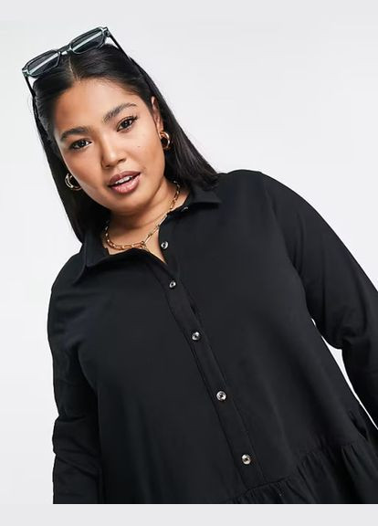 Чорна кежуал сукня сукня-сорочка Asos однотонна