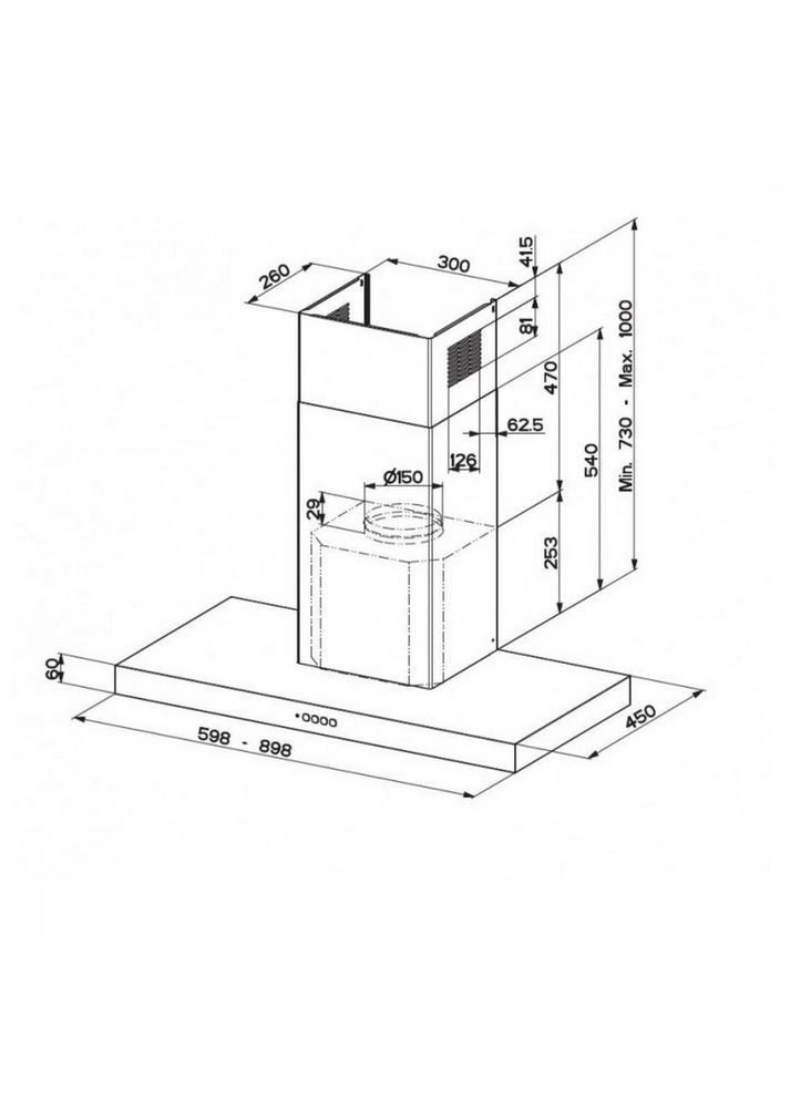 Вытяжка Stilo Comfort WH Matt A60 (325.0618.789) Faber (314981530)