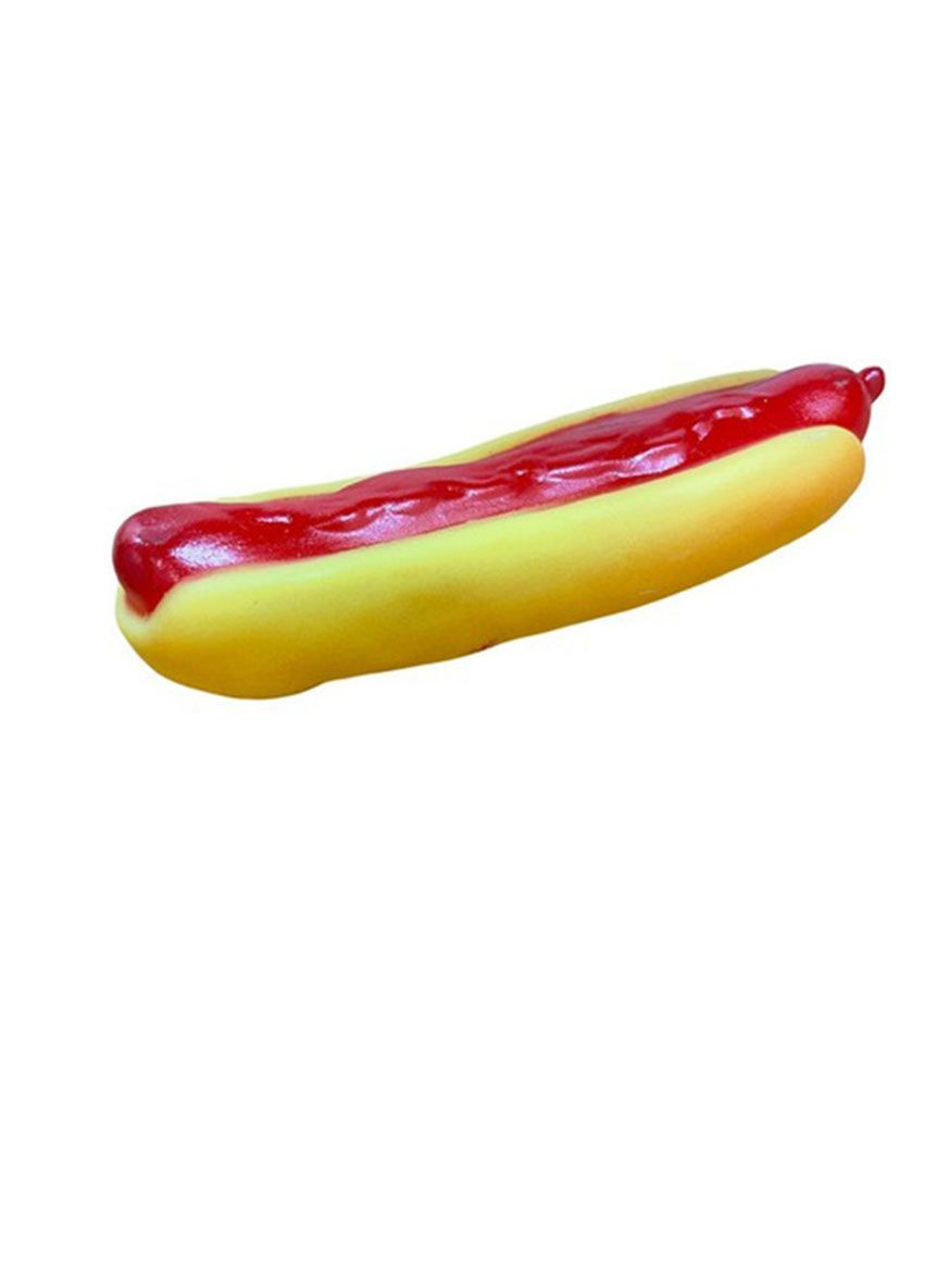Іграшка у формі Хот-дог гумова для тварин з вбудованою пискавкою при стисканні 13*3,5 см Idea (321889671)