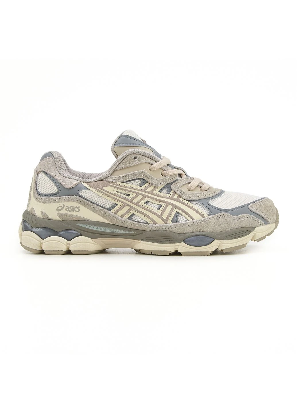 Сірі літні кросівки asics gel-nyc beige grey асікс гель нюк сірі No Brand