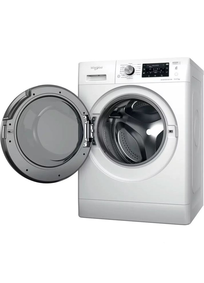 Прально-сушильна машина фронтальна, 11(7)кг, 1600, A, 60см, дисплей, пара, інвертор, WHIRLPOOL (314776618)