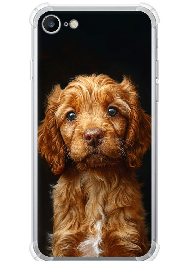Силіконовий протиударний с посиленими кутами чохол 'Cocker spaniel на чорному фоні' для Endorphone apple iphone se 2020 (292315414)