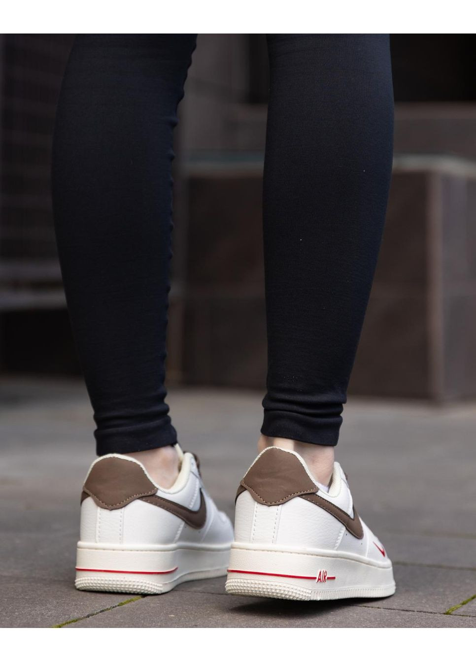 Білі Осінні кросівки чоловічі nike air force 1 low ‘07 essenti mocco найк аір форс 1 преміум No Brand