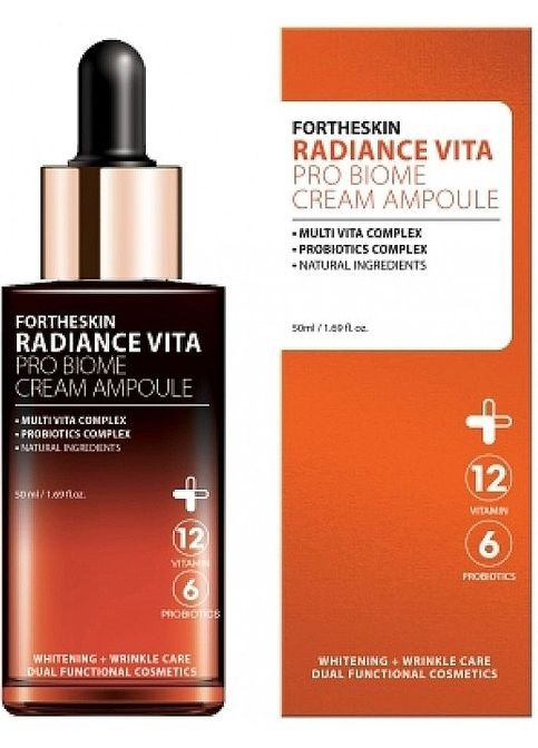 Крем-сыворотка для лица с эффектом лифтинга Radiance Vita Pro Biome Cream Ampoule 50ml (2-1017209) Fortheskin (369789510)