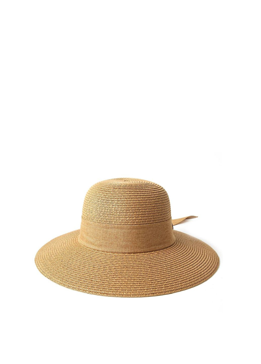 Шляпа со средними полями женская бумага бежевая COCO LuckyLOOK 843-845 (291884177)