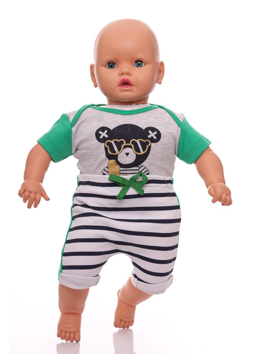 Зелений літній боді + шорти star 56 см (30530) BABYKROHA