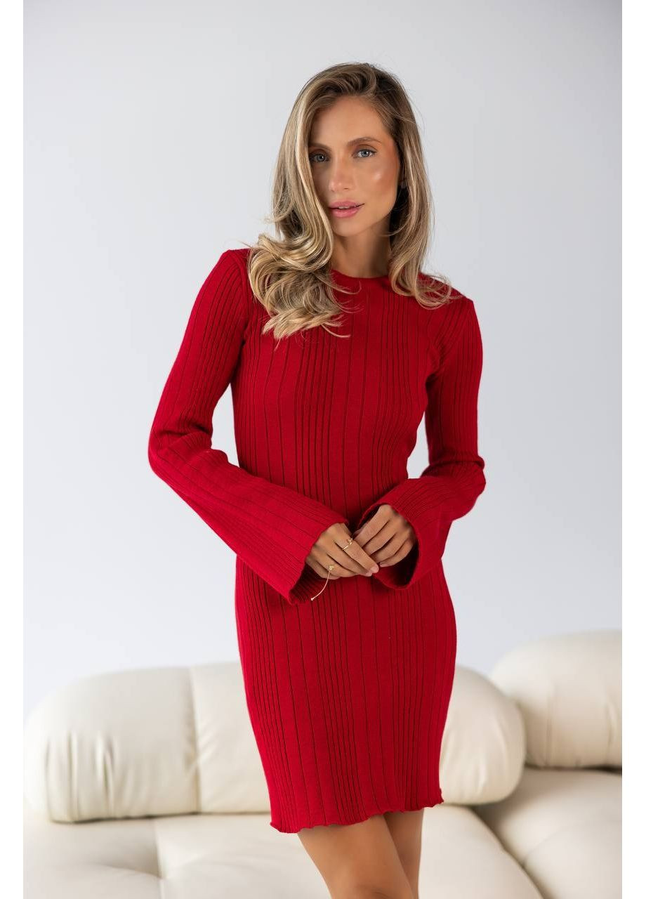 Червона повсякденний сукня жіноча KaraMix однотонна