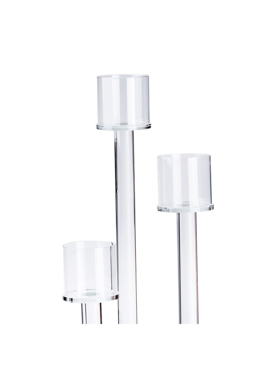 Подсвечник на 3 свечи стеклянный 36.5/47.0/56.5 см HP36564 TS Kitchen (369654298)