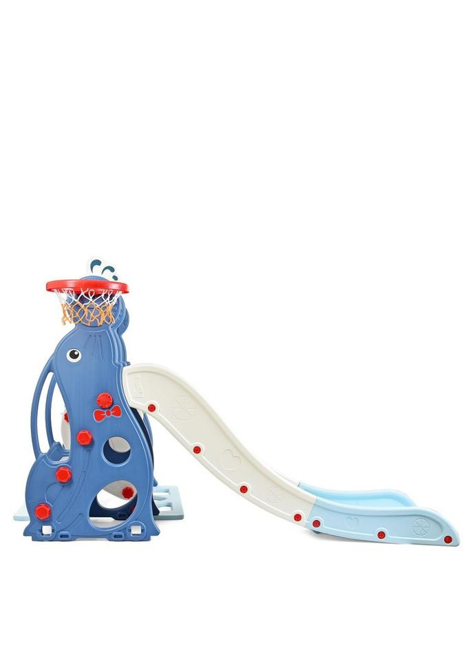 Дитяча гірка-гойдалка WM19020-4 кільце баскетбольне No Brand (330610532)