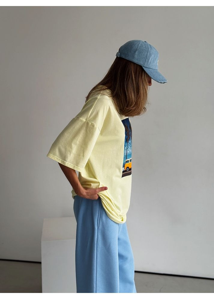 Женская широкая футболка КАБРИОЛЕТ с принтом (mil564) milirud - (369150656)