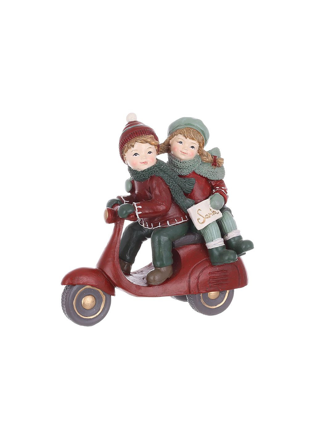 Декоративная фигурка Дети на скутере, 14.2см No Brand (300858862)