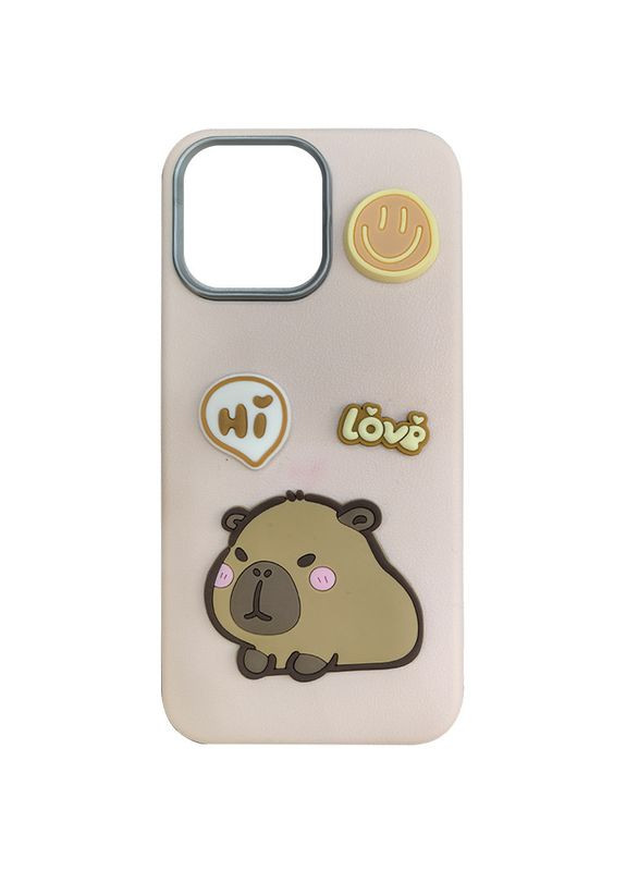 Чохол TPU Leather Toys для iPhone 16 Pro (6.3") Capybara / Pink No Brand (335008426)