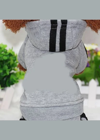 Спортивний костюм для котів Pet Style "Adidog" Сірий S No Brand - (323233742)