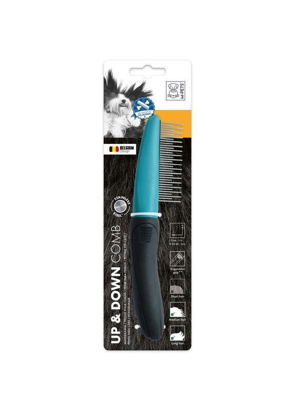 Расческа с зубьями разной высоты для ухода за шерстью собак UP & DOWN Comb - 5x22 см M-Pets (327391568)