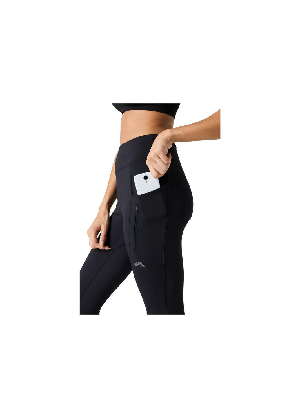Спортивні легінси з кишенею для телефону для жінки HYDROCOOL® 473233 чорний Crivit (362894804)