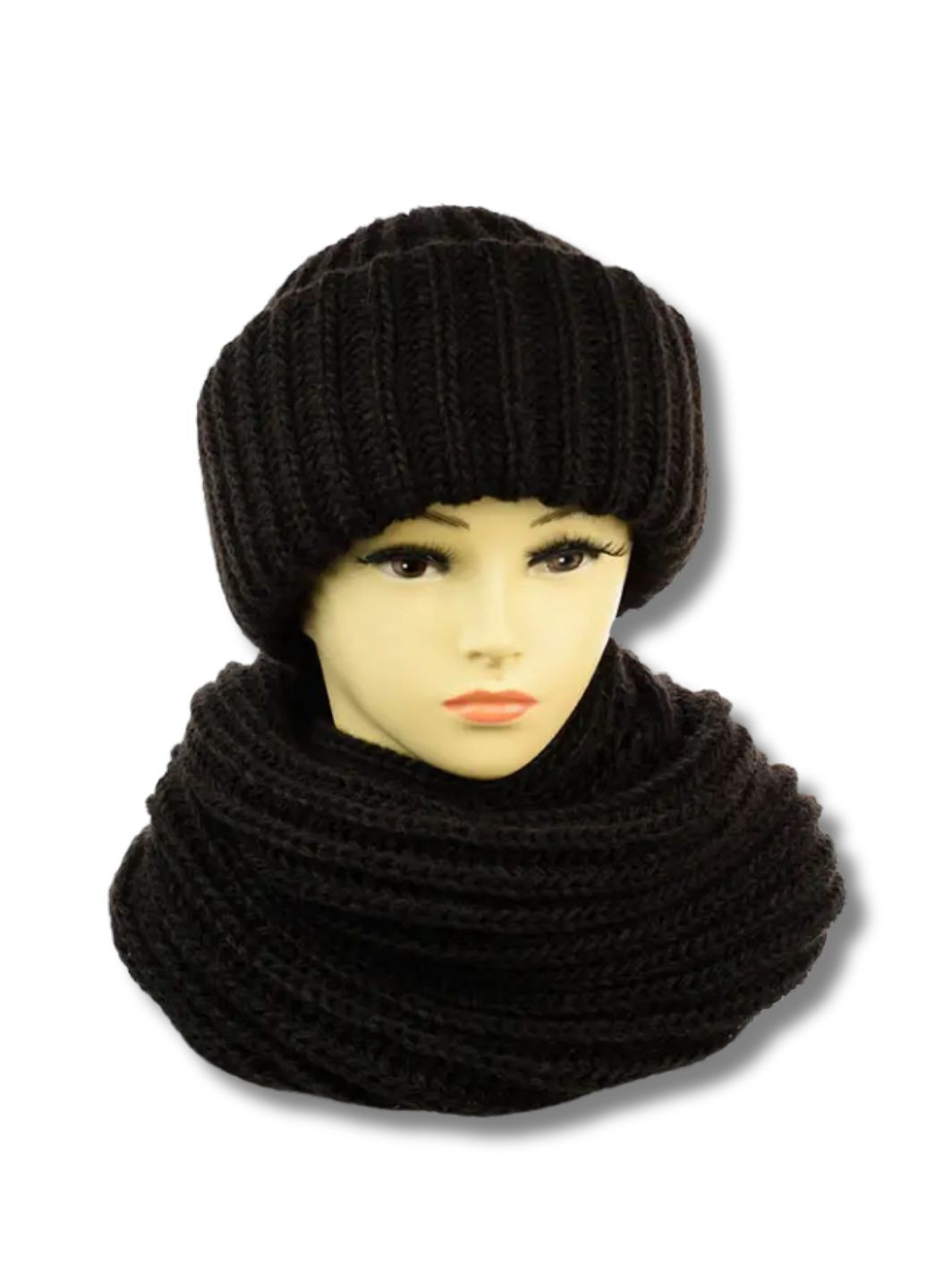 шапка + хомут - Барбара No Brand Жіночий зимовий комплект (365249145)