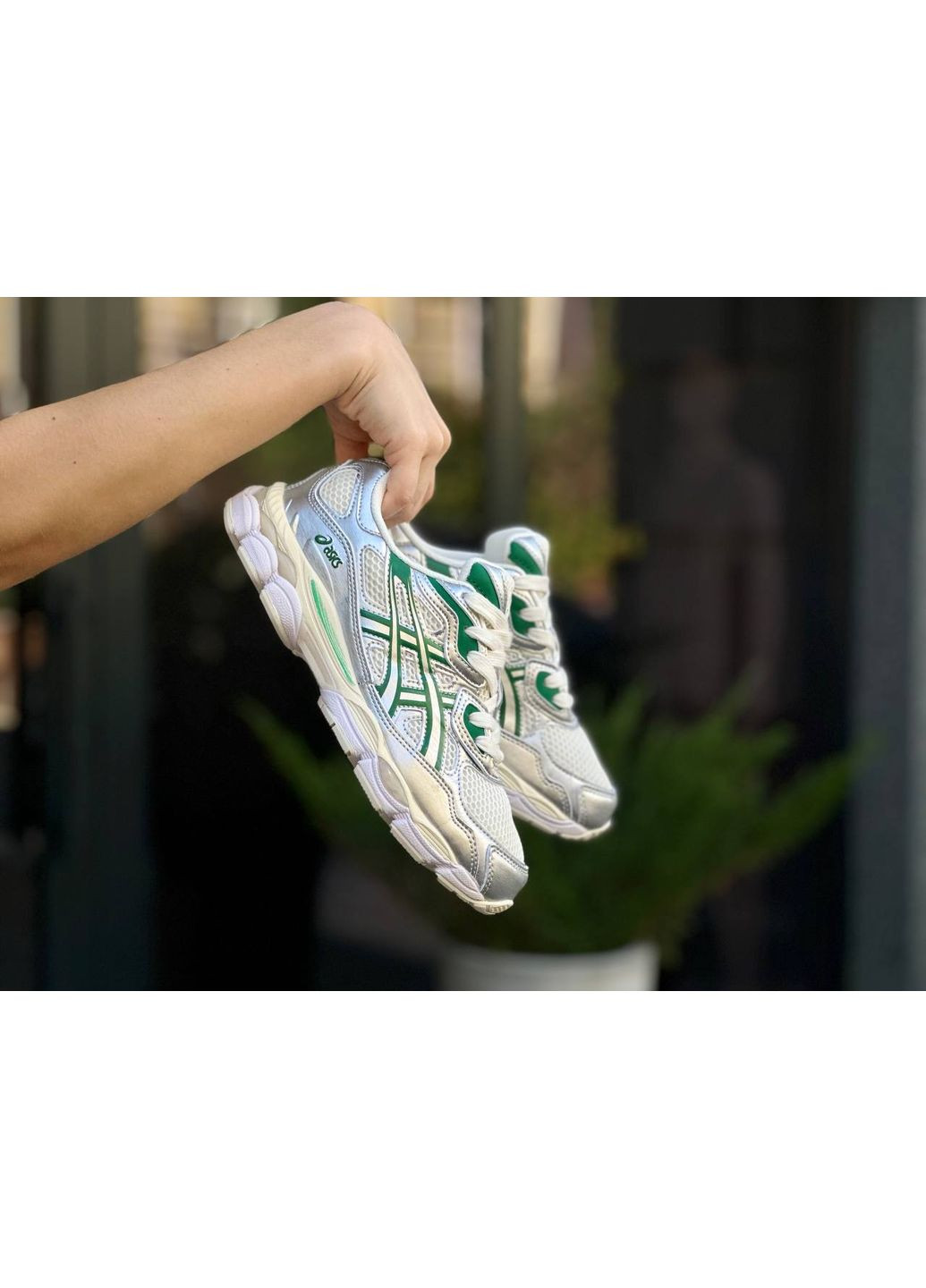 Серые демисезонные кроссовки мужские asics gel nyc kale cream green асикс гель нюк No Brand
