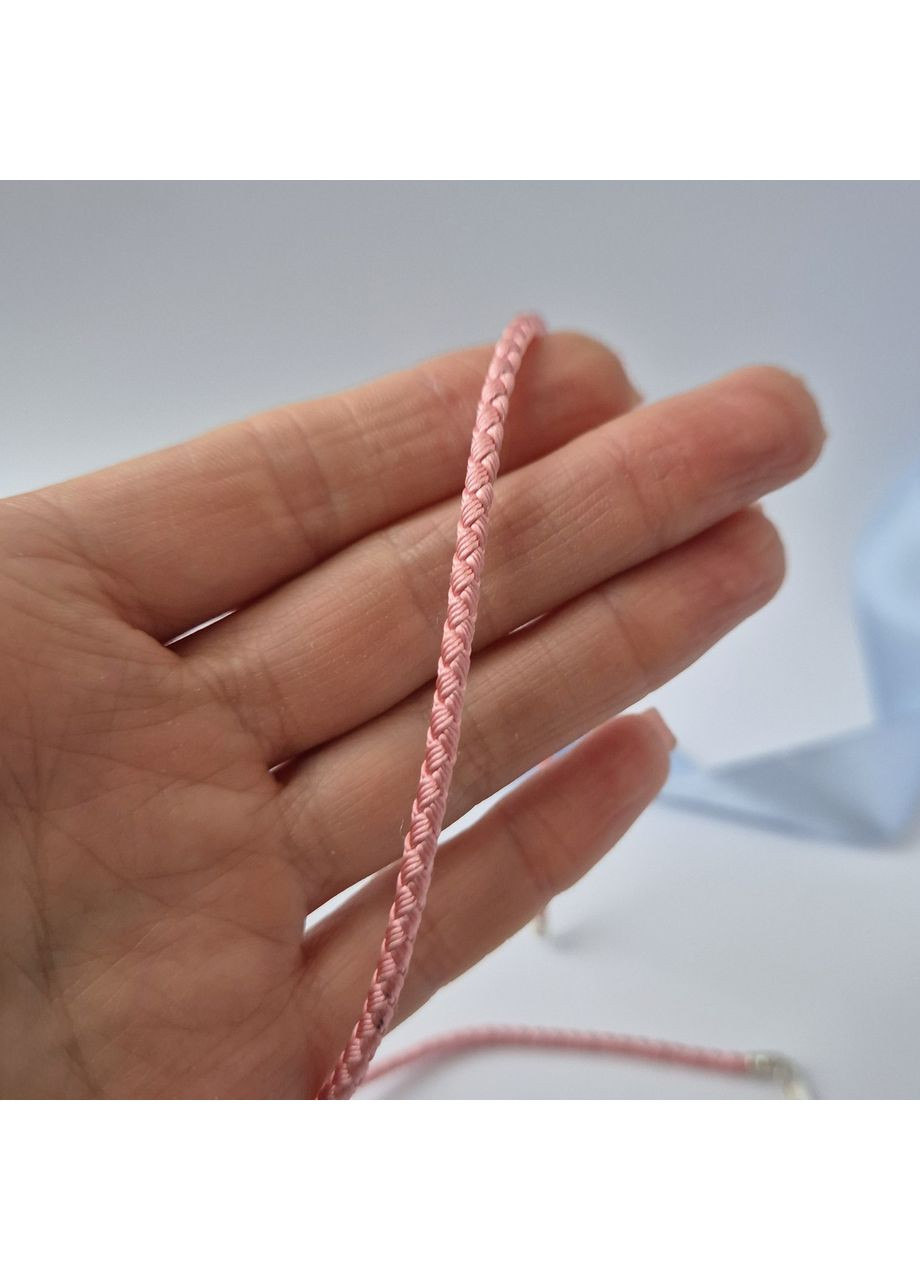 Шнурок на шею Розовый шейк 3 мм см серебро 925 пробы 6010/3ш 1.14г Nobrand (372473946)