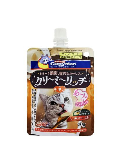 Жидкие лакомства для котов Creamy Chicken сливочное пюре с курицей (82205) CattyMan (279568246)