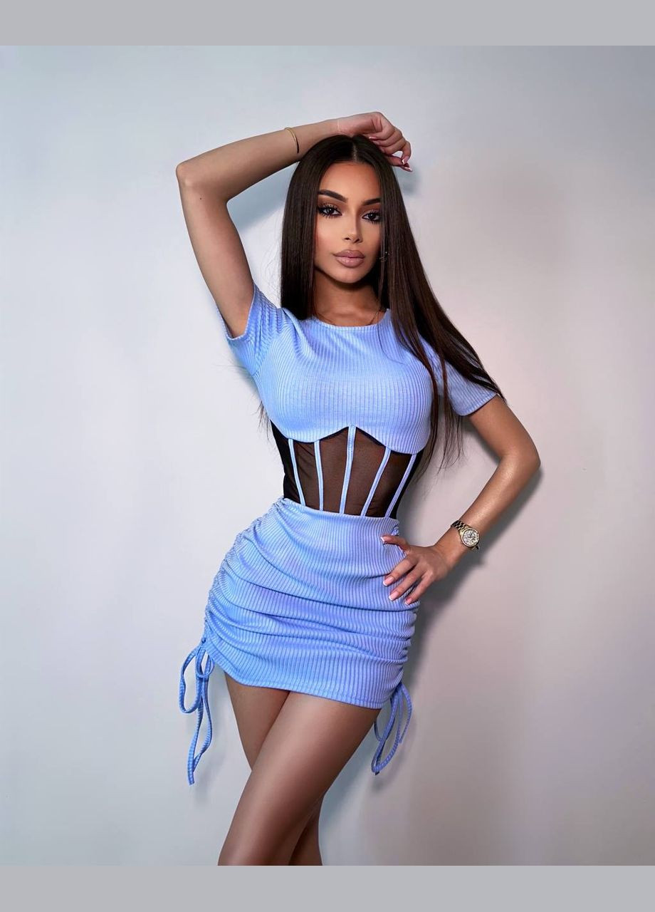 Блакитна святковий сукні No Brand однотонна