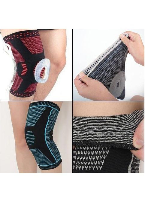 Бандаж на колінний суглоб . XXXL/46-48см. Напівжорсткий. Ребра жорсткості. Кільце-Фіксатор. Чорно-Червоний. Bd AB066 (307288256)