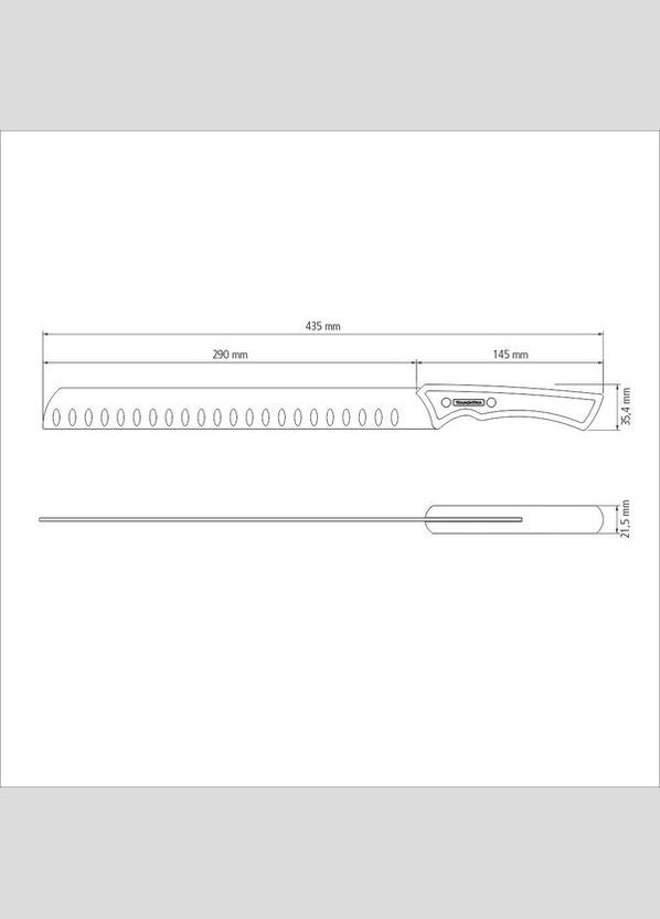 Ніж слайсер Churrasco Black, 305 мм Tramontina (372613503)
