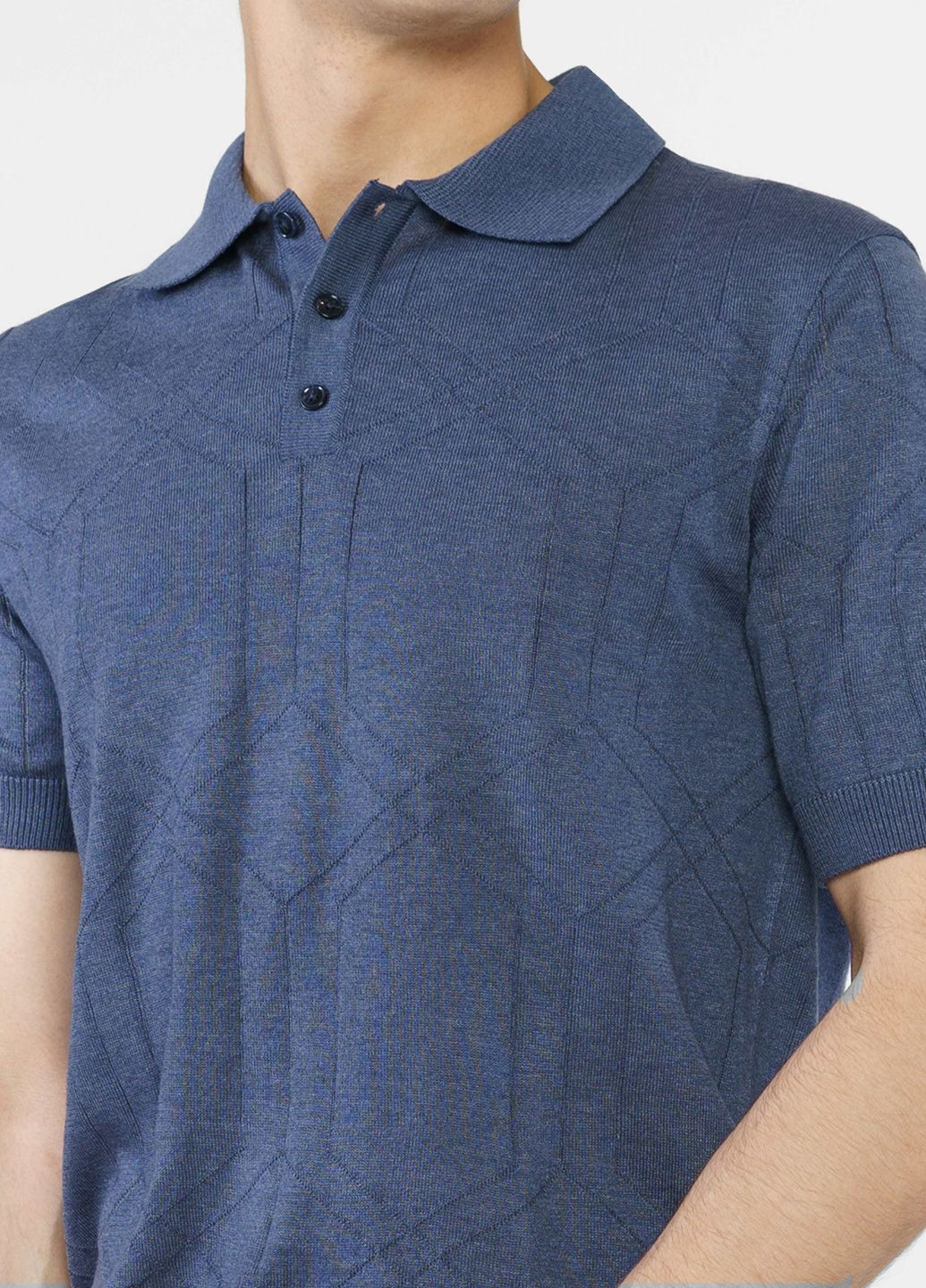 Синяя футболка-поло мужское синее для мужчин Arber
