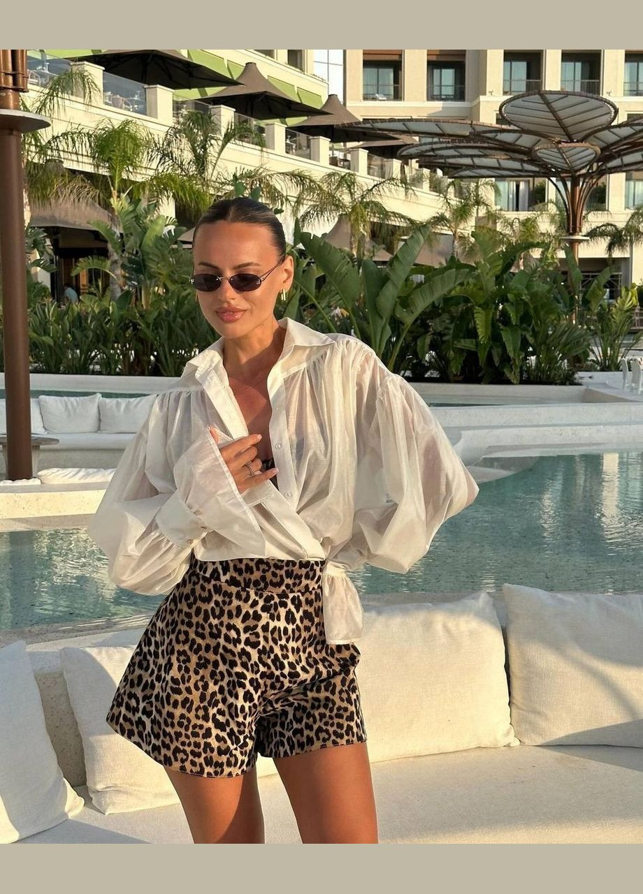 Леопардовые женские шорты SAVOY BRAND (330033521)